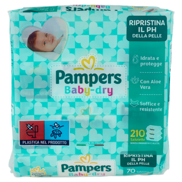 Pampers Baby-dry Fresh Salviette 3 x 70 pz