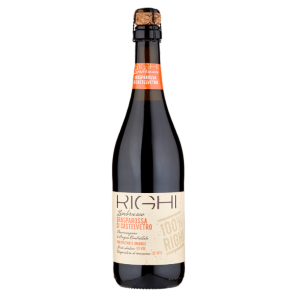 Righi Lambrusco Grasparossa di Castelvetro DOC amabile 100% Righi 750 ml