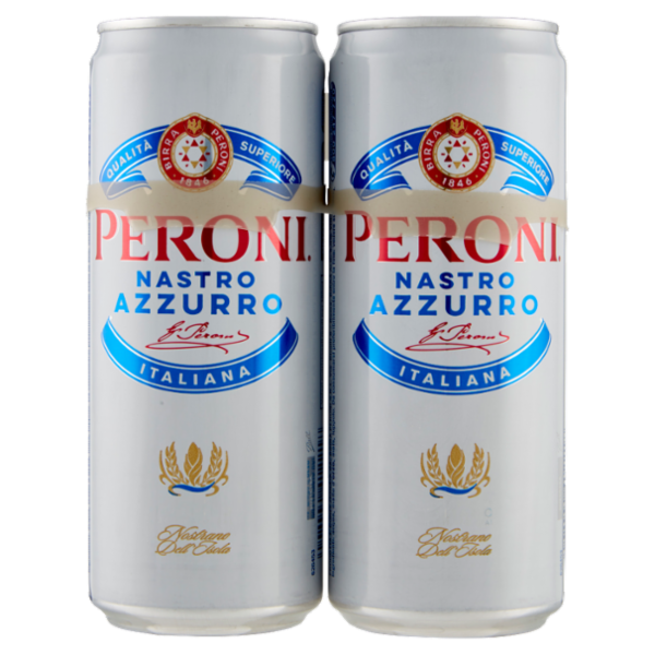 Peroni Nastro Azzurro Birra Lattina 2 x 33