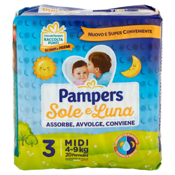 Pampers Sole e Luna 3 Midi 20 pz
