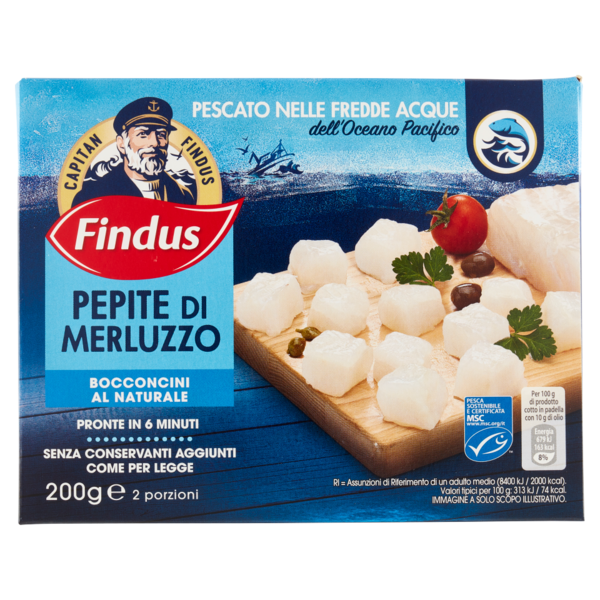 Capitan Findus Pepite di Merluzzo Bocconcini al naturale 200 g