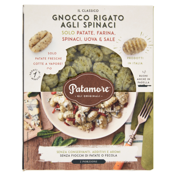 Patamore il Classico Gnocco Rigato agli Spinaci 400 g