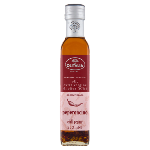 Olitalia Gourmet Condimento a Base di olio extra vergine di oliva Aromatizzato peperoncino 250 ml