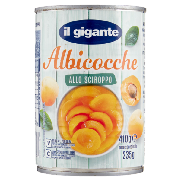 IL GIGANTE Albicocche allo Sciroppo 410 g