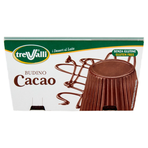 treValli i Dessert al Latte Budino Cacao 2 x 100 g