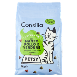 Consilia Petsy Gatto Croccantini Con Manzo, Pollo e Verdure 2 Kg