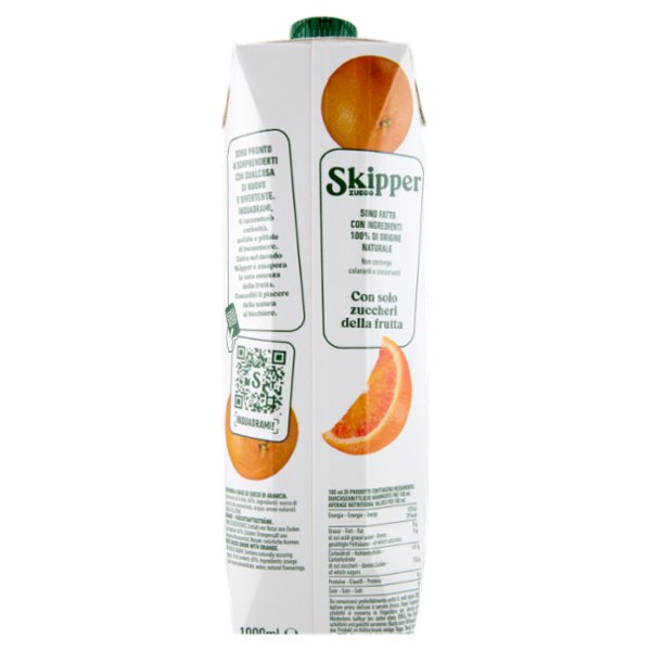 Zuegg Skipper Senza zuccheri aggiunti* Arancia 1000 ml