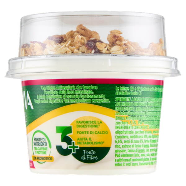 ACTIVIA Mix&Go con Probiotico Bifidus, Yogurt con Muesli, Semi di Zucca e Mirtilli rossi, 170g