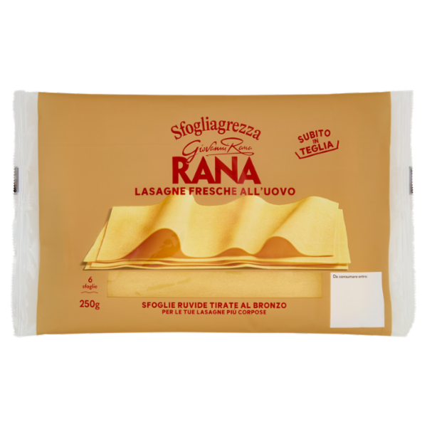 Giovanni Rana Sfogliagrezza Lasagne Fresche all'Uovo 6 Sfoglie 250 g