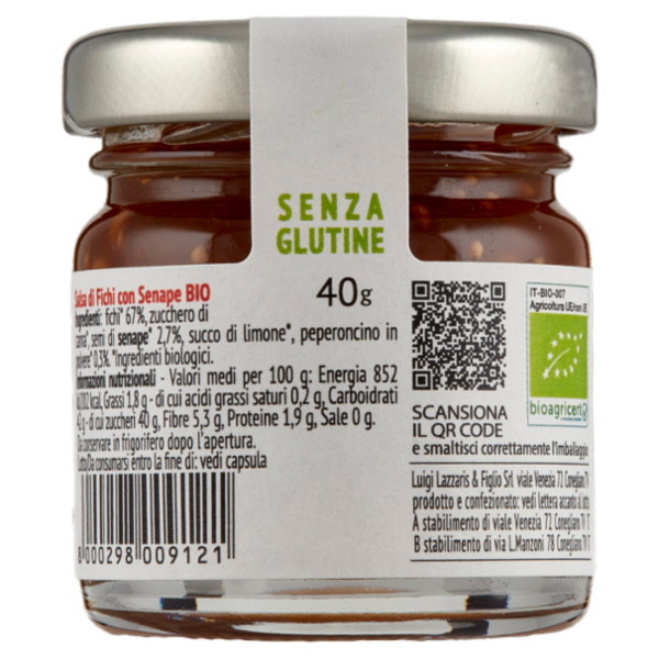 Lazzaris Fichi salsa bio con Senape 40 g