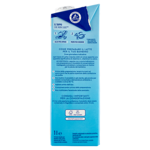 APTAMIL Nutribiotik 3 - Latte di Crescita Liquido, dal 12° mese compiuto al 24°, Fonte di Ferro, 1L