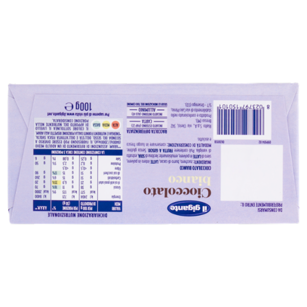 IL GIGANTE Cioccolato bianco 100 g