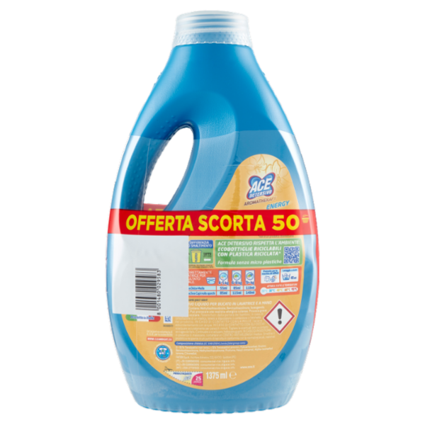 Ace Detersivo Liquido Aromatherapy Energy 2 x 25 Lavaggi 2 x 1375 ml