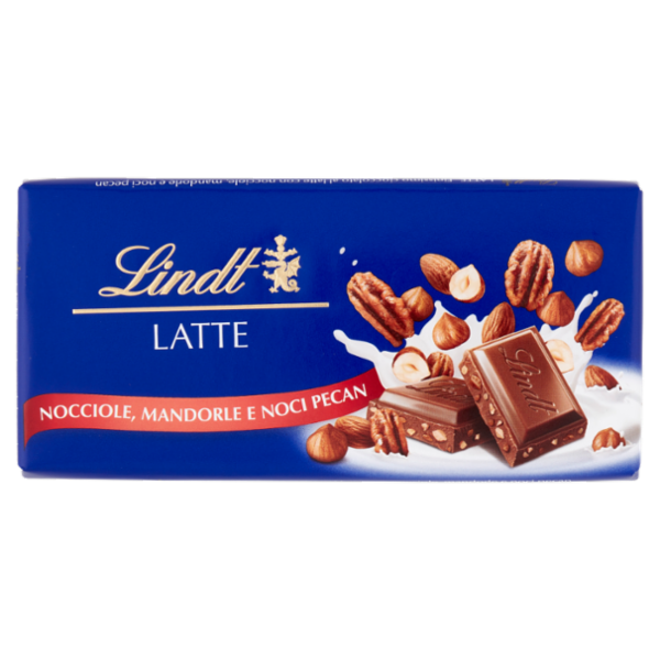 Lindt Gamme Bleue Tavoletta Mandorle nocciole e noci pecan Cioccolato al latte 100 g