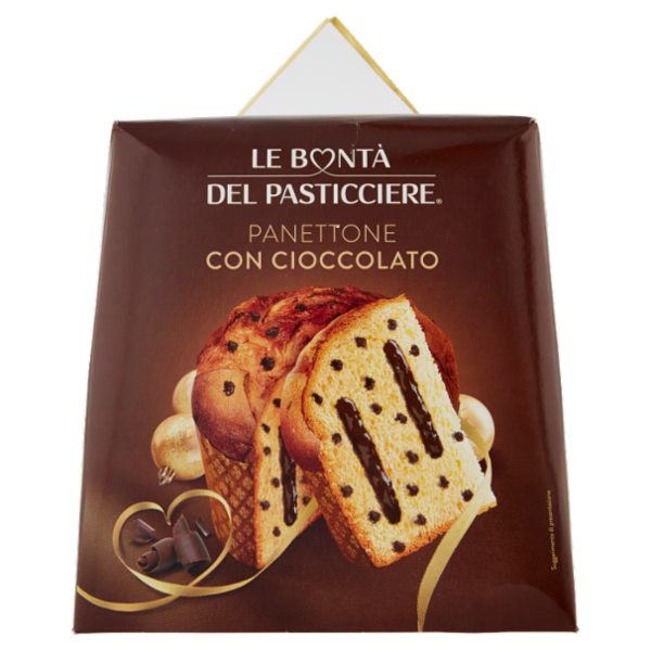 Le Bontà del Pasticciere Panettone con Gocce Cioccolato con Farcitura 750 g