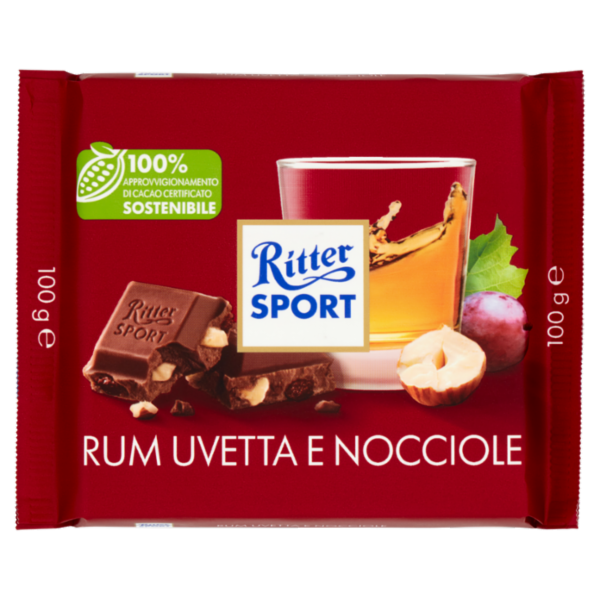 Ritter Sport Rum Uvetta e Nocciole 100 g