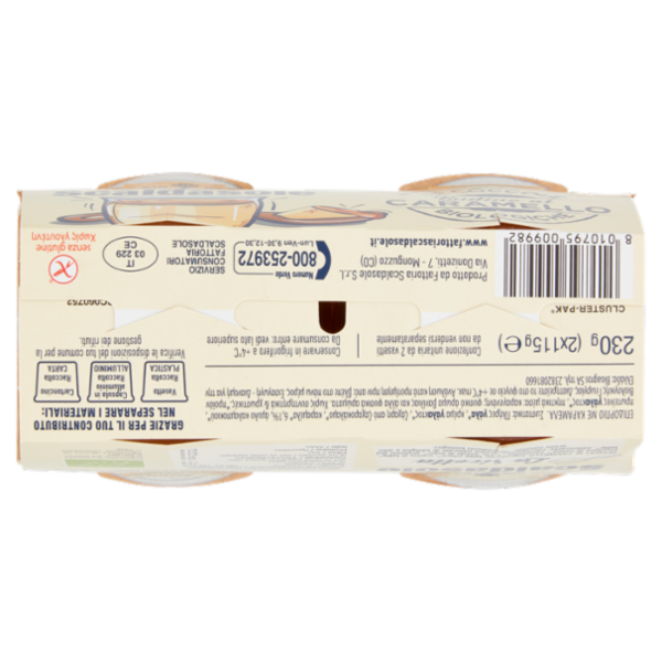 Scaldasole le Coccole Biologiche Budino al Caramello 2 x 115 g