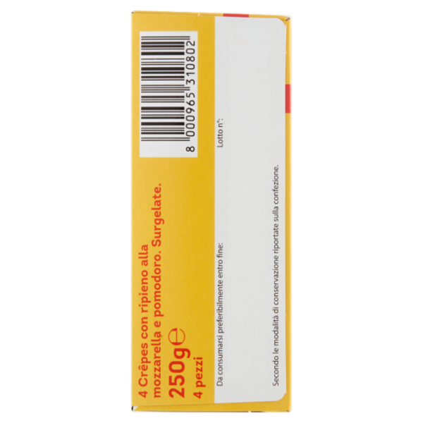 Consilia Saper Scegliere 4 Crêpes Pomodoro e Mozzarella surgelate 250 g