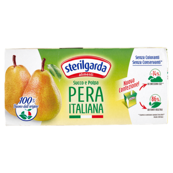 sterilgarda Succo e Polpa Pera Italiana 3 x 200 ml