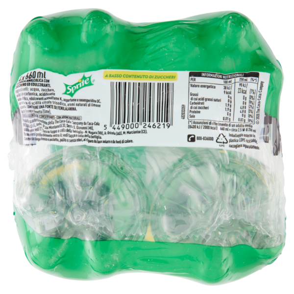 SPRITE, Bibita gassata 660 ml x4 (PET)