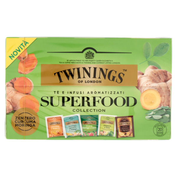 Twinings Tè e Infusi Aromatizzati Superfood Collection 20 Bustine da 36 g