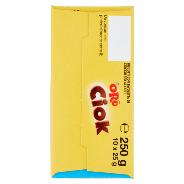 Oro Ciok biscotto con tavoletta di cioccolato al latte - 10 x 25 g
