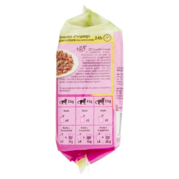 Whiskas Pranzetti Cibo Umido Gatto in Salsa 1+ Anni Pollo Tacchino Pollame 6 x 50 g