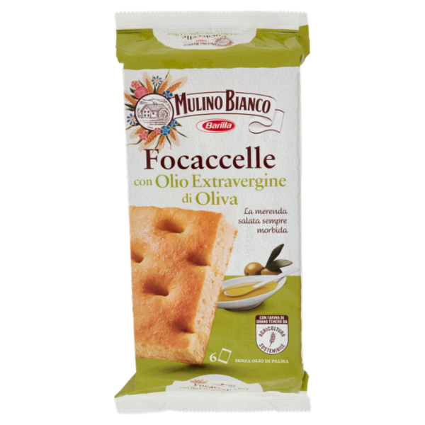 Mulino Bianco Focaccelle all'Olio Extra Vergine di Oliva Merenda Salata 198g