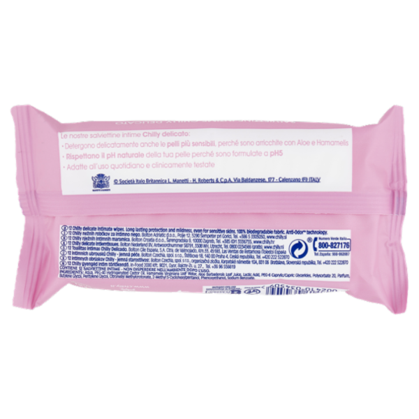 Chilly delicato Salviettine Intime 12 pz
