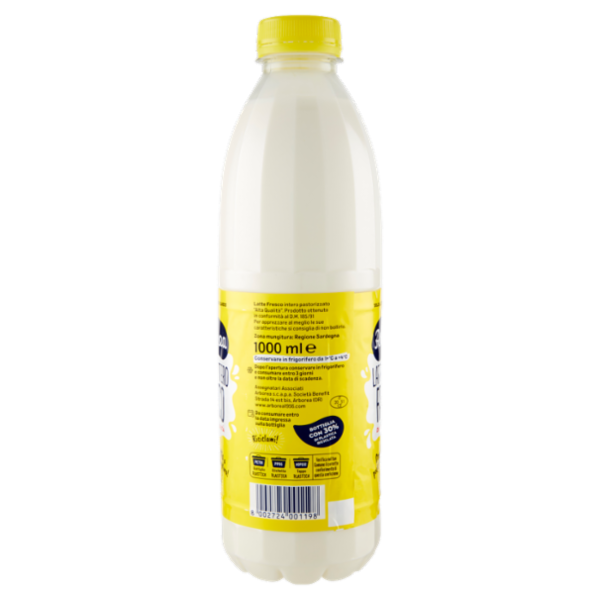 Arborea Latte Intero Fresco di Alta Qualità 1000 ml