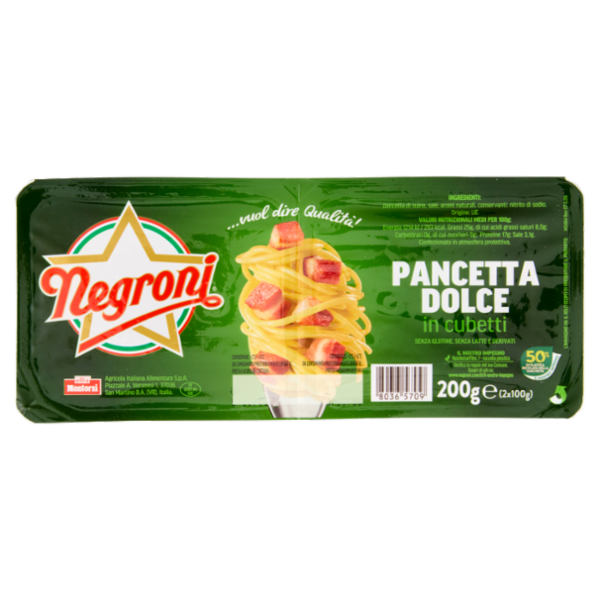 Negroni Pancetta Dolce in cubetti 2 x 100 g