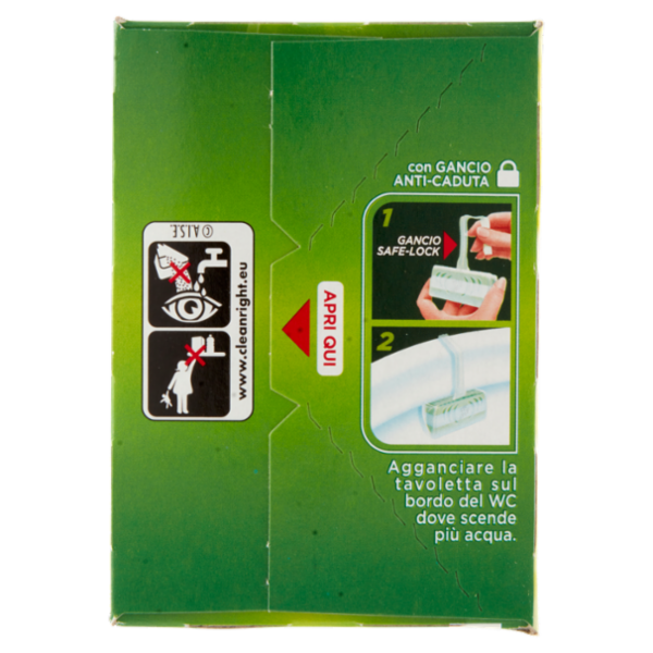 Wc Net - Tavoletta Profumoso 3 Effect, Detergente Igienizzante Solido WC, Lime Fresh, 4 Pezzi