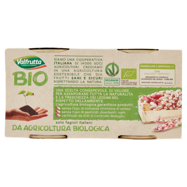 Valfrutta Bio Borlotti 2 x 400 g