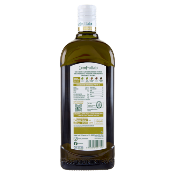Monini Selezione Italiana GranFruttato Olio Extra Vergine di Oliva 100% Italiano 1 L