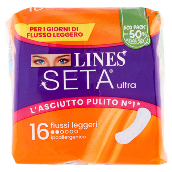 Lines Seta ultra flussi leggeri 16 pz