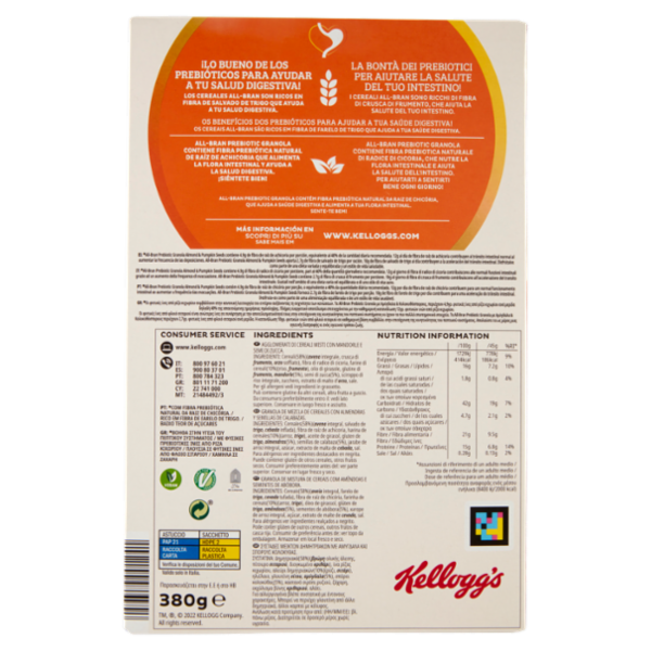 Kellogg's All-Bran Prebiotic con Avena Almond & Pumpkin Seeds 380 g