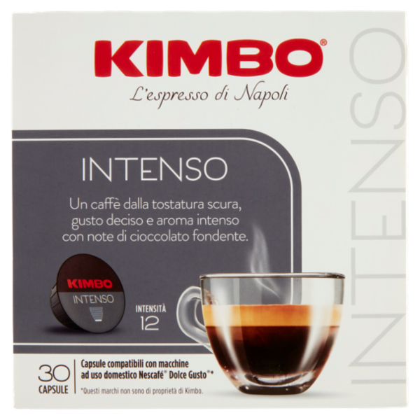 Kimbo Intenso Capsule Compatibili con macchine Nescafé Dolce Gusto* 30 x 7 g