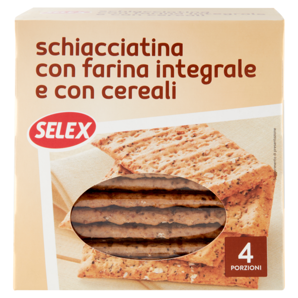 Selex Schiacciatina Integrale ai Cereali 4 Porzioni da 36 g 140g