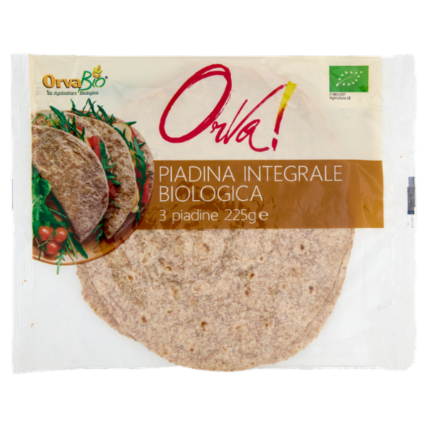 Orva! Piadina Integrale Biologica 3 x 75 g