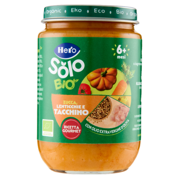 Hero Solo Bio Zucca, Lenticchie e Tacchino 190 g