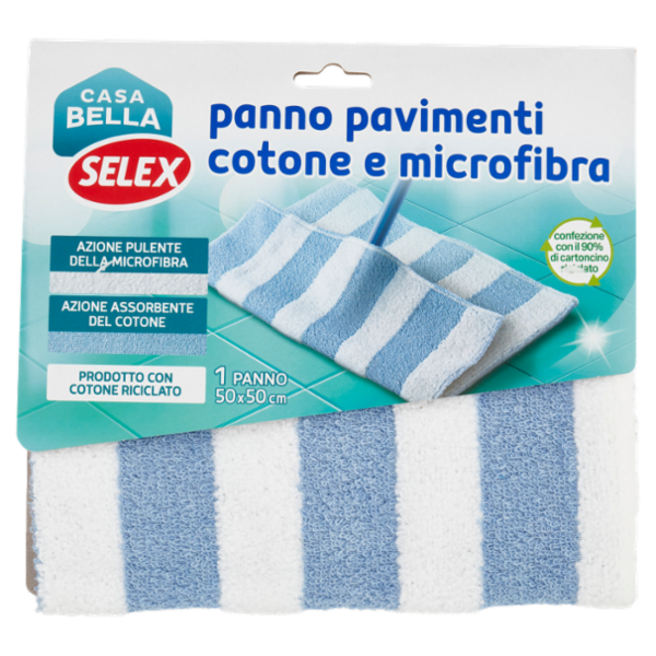 Selex Casa Bella Panno Pavimenti Cotone e Microfibra Cm 50X50