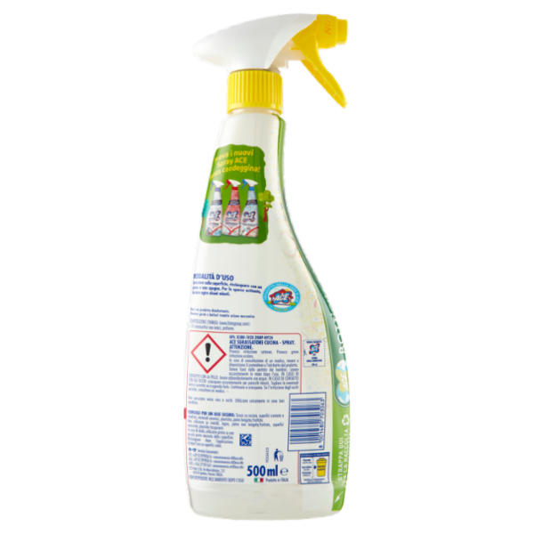 Ace Sgrassatore Cucina Senza Candeggina Limone e bergamotto 500 ml