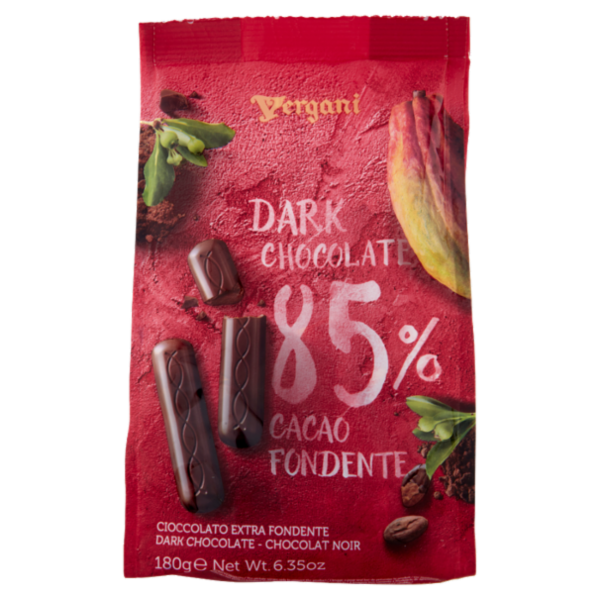 Vergani Dark Chocolate 85% Cacao Fondente 180 g