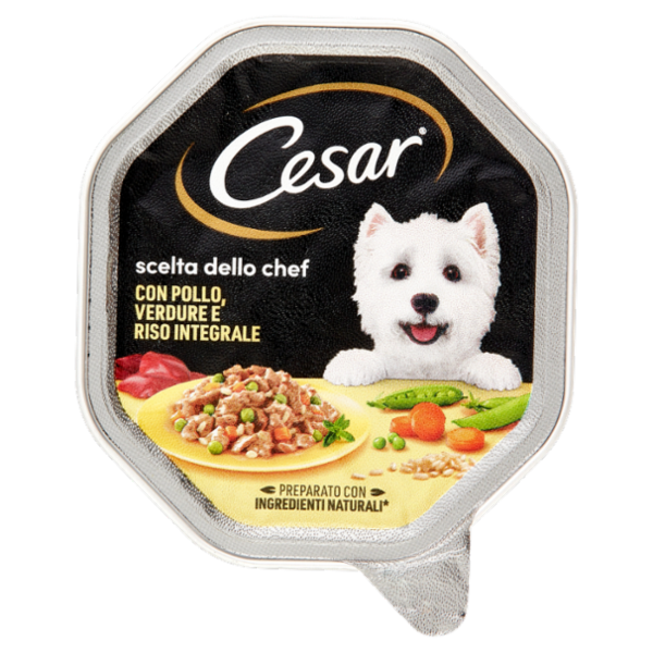 Cesar scelta dello chef con Pollo, Verdure e Riso Integrale 150 g
