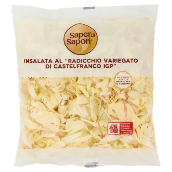 Selex Saper di Sapori Radicchio Variegato e di Treviso I.G.P. Lavato e Pronto per il Consumo 200 g