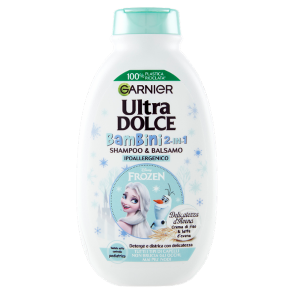 Garnier Shampoo 2in1 Ultra Dolce Delicatezza d'Avena 2in1 Kids, Per Capelli e Cute Delicati, 250 ml