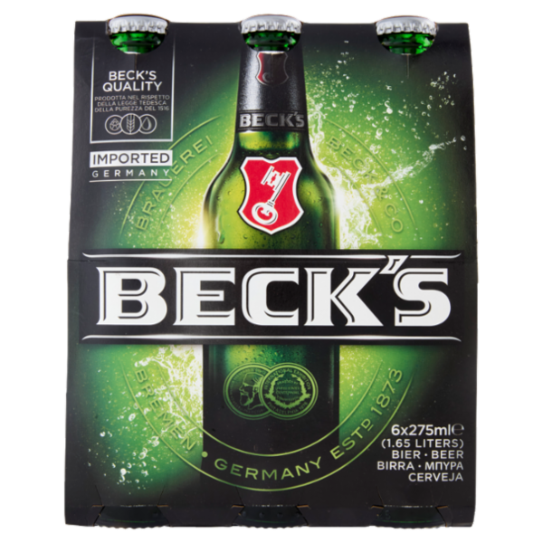 BECK'S Birra pilsner tedesca bottiglia 6x27,5cl