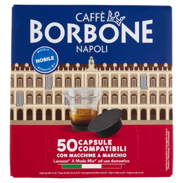 Caffè Borbone Miscela Nobile Capsule Compatibili Lavazza* A modo Mio* 50 x 7,2 g