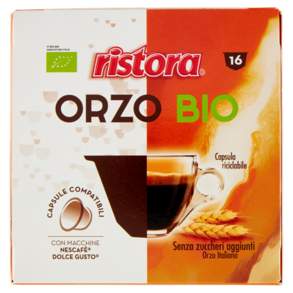 ristora Orzo Bio Capsule compatibili con Macchine Nescafè Dolce Gusto 16 x 3 g