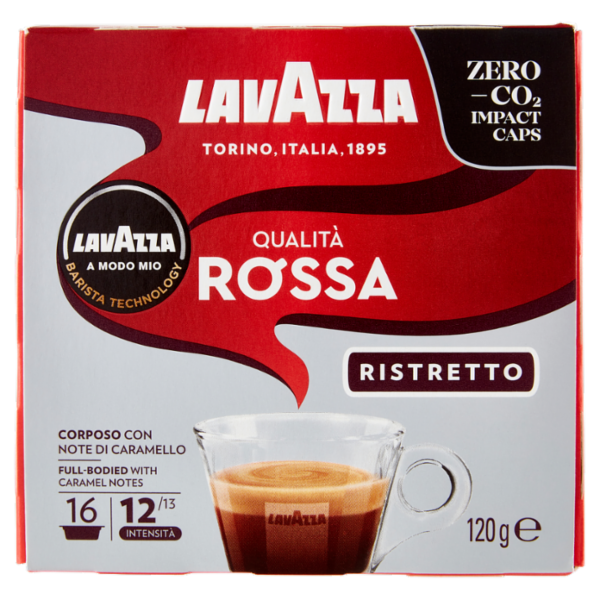 Lavazza A Modo Mio Qualità Rossa Ristretto 16 Capsule 120 g